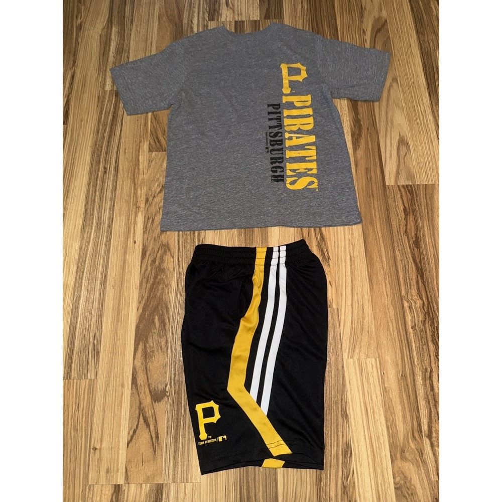 Pittsburgh Pirates Boys Sz‎ Small 8 Outfit Cotton T-shirt Dri-fit Shorts General